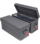 NUSWOR Upgrades CD Storage Box - Perfect CD Case Storage Solution, Stackable CD Organizer with Li...