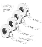 D30 Label Tape, [160 Labels/Roll x 4] 12mm x 40mm Thermal Label Tape, 0.47''x1.57'' Label Maker T...