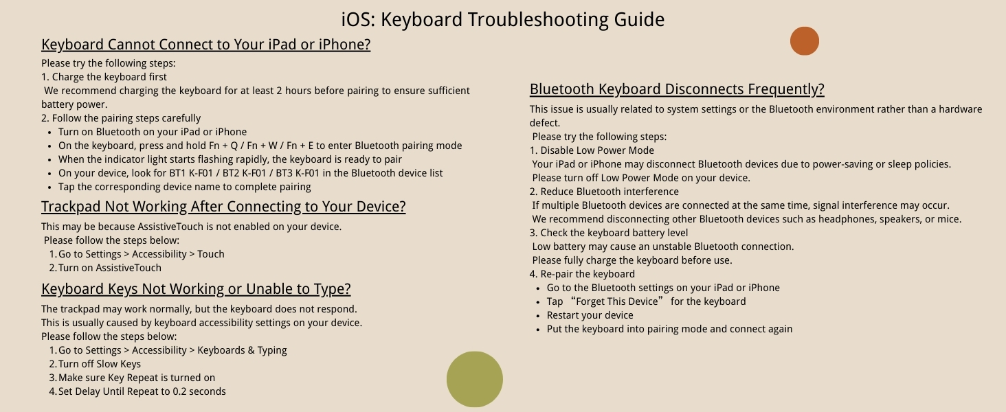 Keyboard Troubleshooting Guide