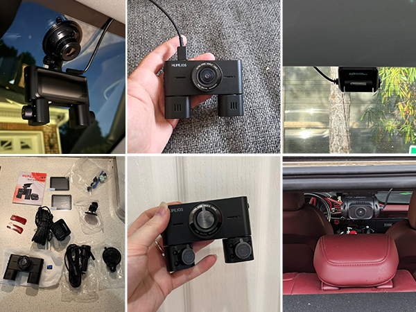 4 channel dash cam front and rear inside
