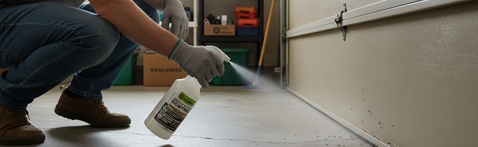Spray near entry points to prevent bugs from getting further