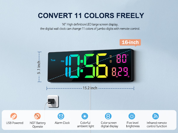 digital wall clock