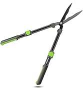 WORKPRO Extendable Hedge Shears, 25-33" Manual Hedge Clippers, Professional Bush Cutter, Gardenin...