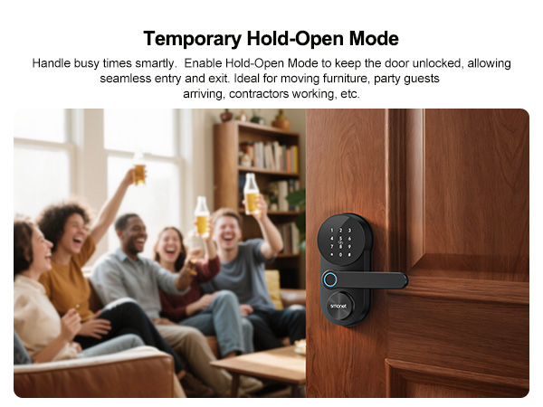 keyless entry door lock with handle