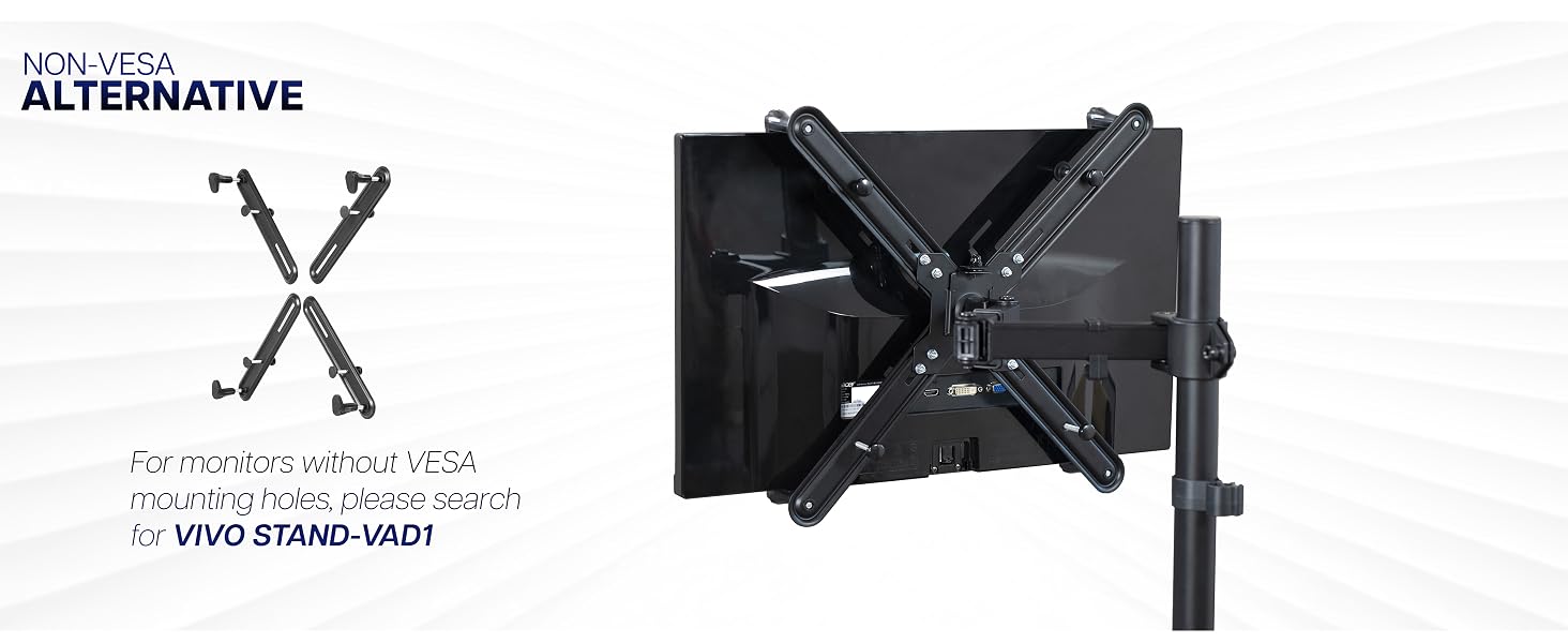 dual monitor mount adjustable desk stand clamp grommet tilt swivel rotate ergonomic setup