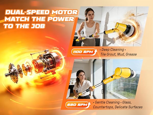 Electric Spin Scrubber for Cleaning Bathroom