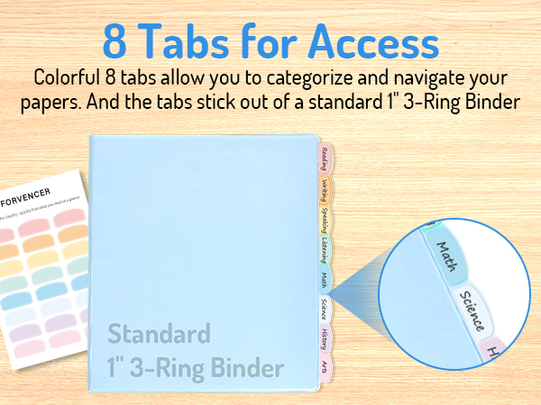 dividers for 3 ring binder