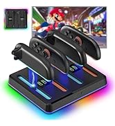 Switch 2 Joy-Con Charging Dock – 4-in-1 Fast Magnetic Charger with RGB Lights &amp; Wall Mount