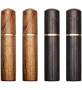 Huwane Toothpick Holder Portable Wood Toothpick Case Waterproof Handmade Craft Toothpick Pocket B...