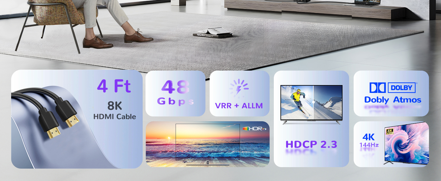 hdmi 2.1 splitter 1 input 2 output