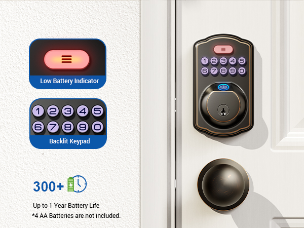 keyless entry door lock with knobs