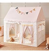 Tiny Land Kids Tent with Mat, Kids Play Tent for Toddlers, Pink Tent for Kids Indoor, Playhouse f...