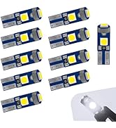 YAWUROU 10 PCS Car LED Instrument Lights, T5 3030 3SMD Wedge Base Light, 12V Super Bright 74 37 2...