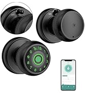 Gavdhe Smart Door Knob-Fingerprint Door Lock with Passcode Keypad &amp; App Control-Fingerprint Door ...