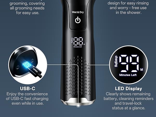 USB-C Enjoy the convenience of USB-C fast charging even while in use