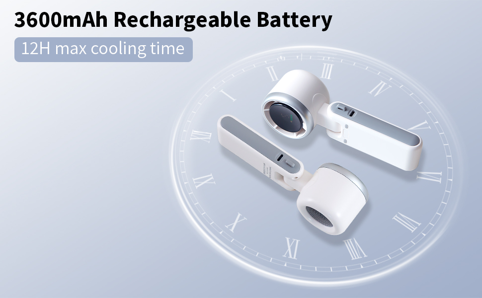 Portable Handheld Turbo Fan, 5 Gear Wind, 3 IN 1 Hand Fan with Air Turbo Tech Cooling Fan