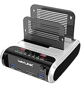 WAVLINK USB 3.0 to SATA Dual Bay External Hard Drive Docking Station with Offline Clone &amp; UASP(6G...