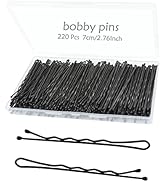 YINGFENG 220pcs 2.76 Inch Large Bobby Pins Black, Long Hair Bobby Pins, Super Grip Black Hair Cli...