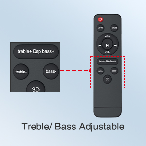 Treble and bass adjustable