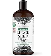 NaturoBliss Organic Black Seed Oil 100 Virgin Cold Pressed Omega 3 6 9 Super Antioxidant for Immu...