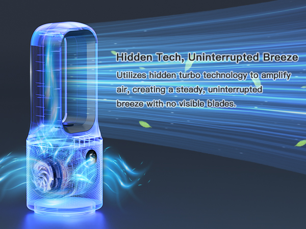 Fall asleep or focus easily – turbo creates blade-free breeze on desk or nightstand, no loud noise.