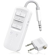 YOCOWOCO Airplane Bluetooth 5.2 Transmitter Receiver for 2 AirPods or Headphones, Wireless Audio ...