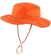 Connectyle Kids Foldable Wide Brim Sun Hat UPF 50+ Sun Protection Bucket Hats Breathable Summer B...