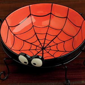 candy dish, spider decor, ceramic, decorative accessories, trick or treat bowl, scary, surprise