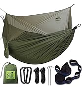 Miztli Camping Hammock with Net and Rain Fly, Portable Lightweight Outdoor Hammock Tree Travel Ba...