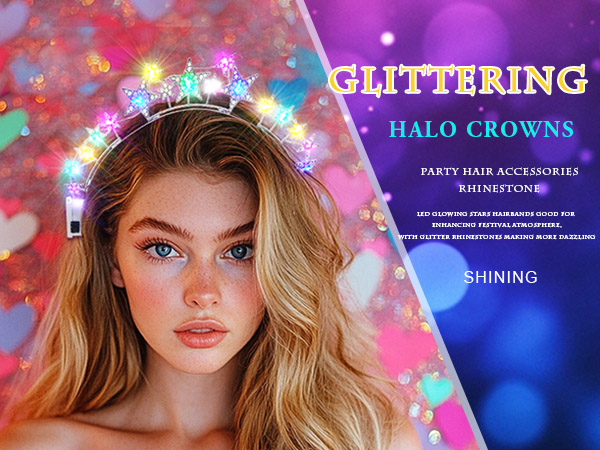 halo crowns designed with GOLD and SILVER colors,easy to go with outfits