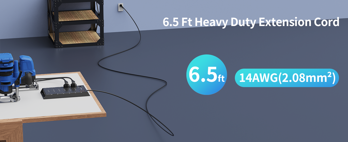 flat plug power strip