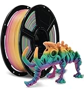 FLASHFORGE Rapid PLA 1.75mm Rainbow Candy, 500mm/s High Speed Printing, 3D Printer Filament 1kg S...