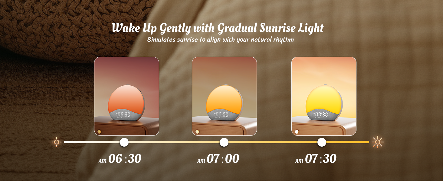 sunrise alarm clock with sound machine