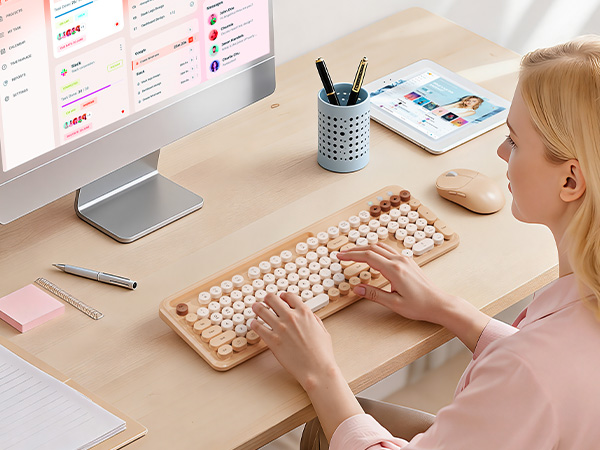 Using a wireless keyboard and mouse can help us stay focused and work more efficiently.
