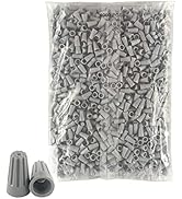 HS Grey Electrical Wire End Connectors Ribbed Caps Bulk 1000 Pack Small Twist-on Wire Connectors ...