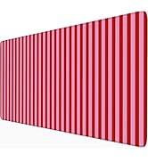 ohisxiacy Pink Red Striped Desk Mat Cute Pastel XXL Large Gaming Mouse Pad Desk Pad Kawaii Aesthe...