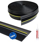 DGSL Universal Garage Threshold Seal Strip with Sealants/Adhesive, 10FT Waterproof Garage Door Bo...
