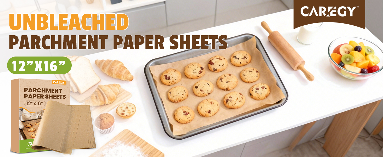 CAREGY Unbleached parchment paper for baking