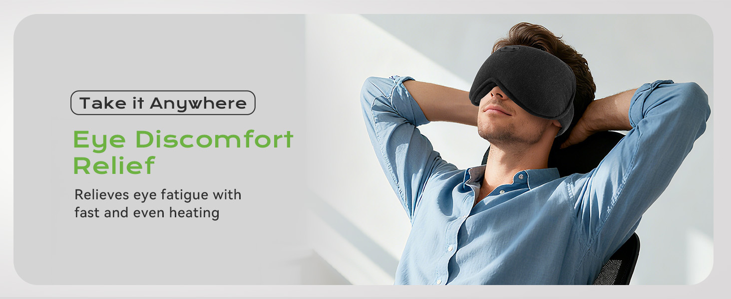 3 Temperature Modes: Our heated eye mask offers three temperature settings