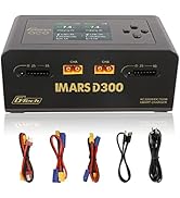 Gens Ace IMARS D300 G-Tech Smart Dual Lipo Charger 16A AC 300W DC 700W Lipo Charge(Black)