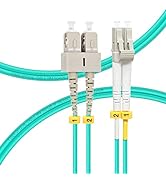 FLYPROFiber 1M SC to LC OM4 Fiber Patch Cable | Length Options: 1m-50m, 40GB/100GB Duplex Duplex ...