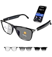 AI Smart Glasses,AI Chat Deepseek R1 and Gemini-2.5 with 164 Translations Supported,Bluetooth Gla...