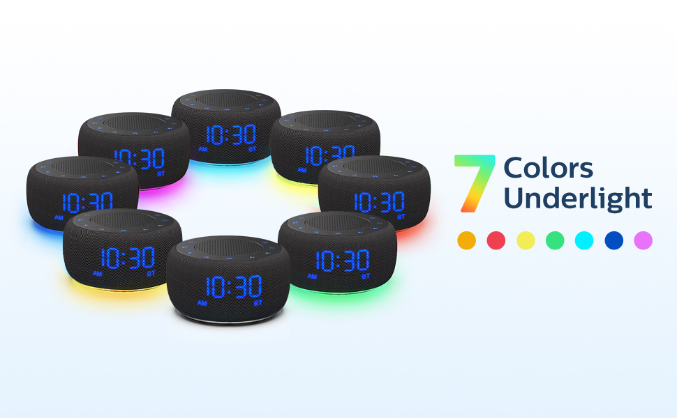 7 colors night light, soothing and ambient