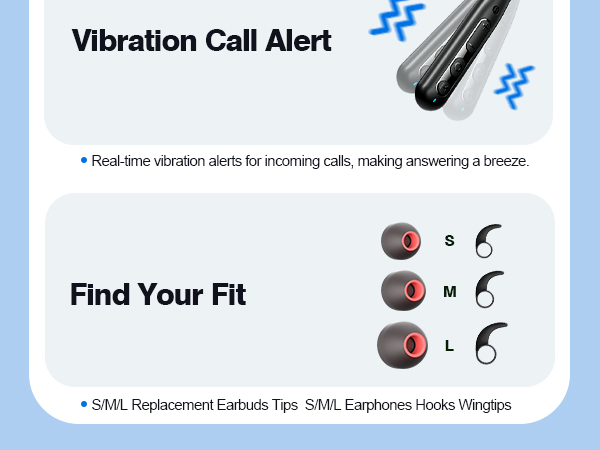 Replacement Earbuds Tips+Earphones Hooks Wingtips