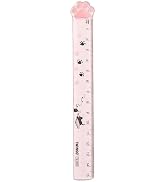 1Pc Pink Cute Cartoon Cats Claw Ruler Straight Painting Plastic Rulers Portable Scale Measuring R...
