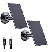 Zivif 2W Solar Panel for Security Camera, USB Solar Charger, 360° Adjustable Micro USB Solar Pane...