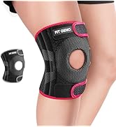 Fit Geno KneeXpert Knee Brace with Side Stabilizers &amp; Patella Gel Pad – Adjustable Compression Su...