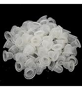 Ink Cups 100pcs Disposable Silicone Permanent Makeup Pigment Clear Holder Container Accessory Mic...