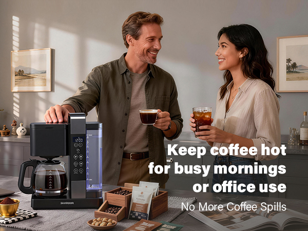 Keep coffee hot for busy mornings or office use