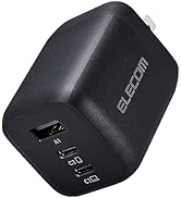 ELECOM USB C GaNII 65W Wall Charger, Ultra Fast Charging, Charge 3 Devices, Foldable Plug AC Adap...